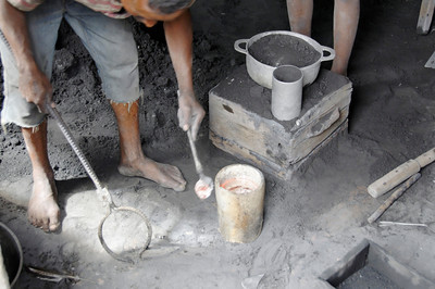 Aluminum casting factory, using 100% recycled materials