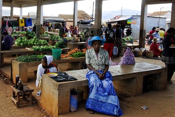 Lady at the food market